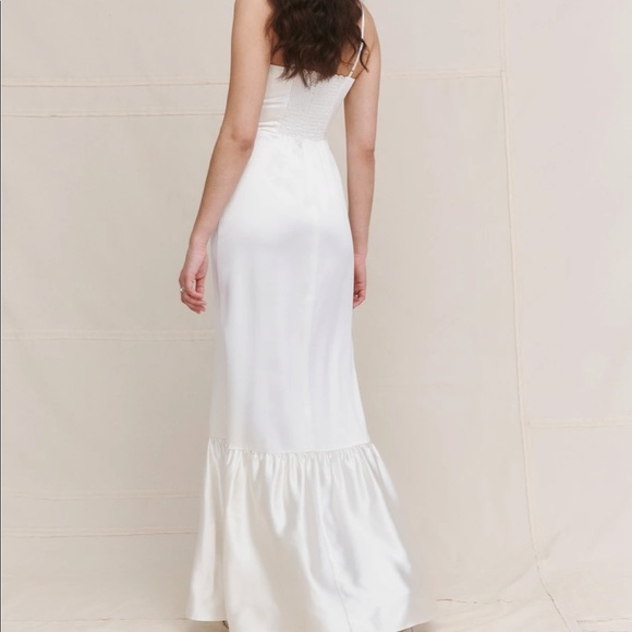 Reformation Venetia Bridal 100% Silk Dress in Ivory NWT - Picture 2 of 10